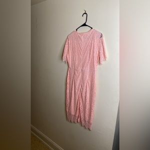 Lace pink cocktail dress very comfortable for an nice brunch outing very.